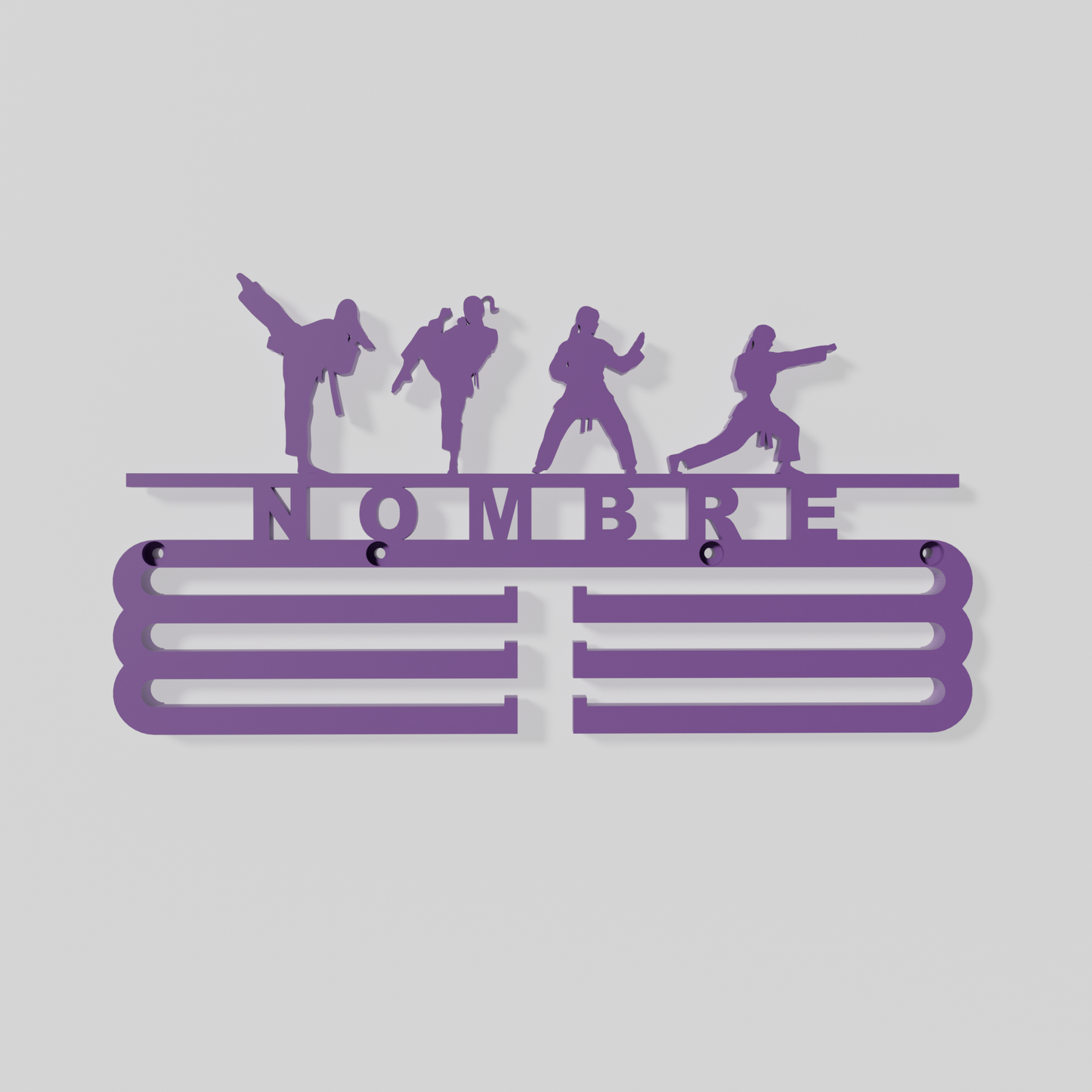 Medallero Artes Marciales Femenino Personalizado.