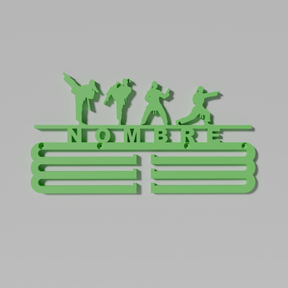 Medallero Artes Marciales Femenino Personalizado.